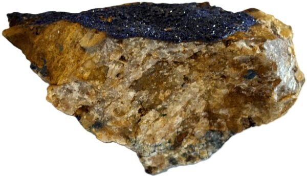 Natural azurite malachite freeform specimen 1 sians emporium Raw azurite and malachite freeform mineral specimen with deep blue crystalline crust on natural matrix